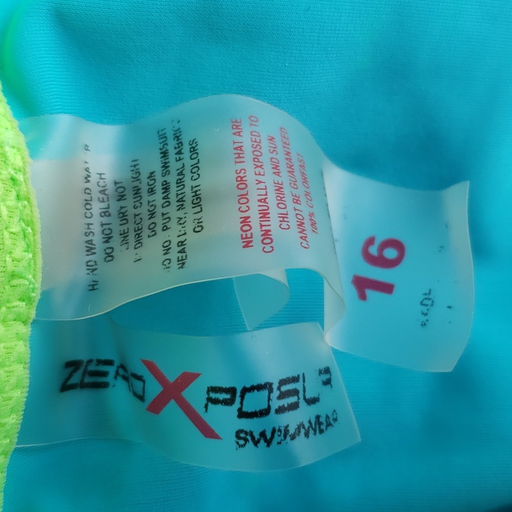 Zero Xposer One Piece Swimsuit + Swim Skirt Coverup Colors Green Black Blue - Picture 8 of 11